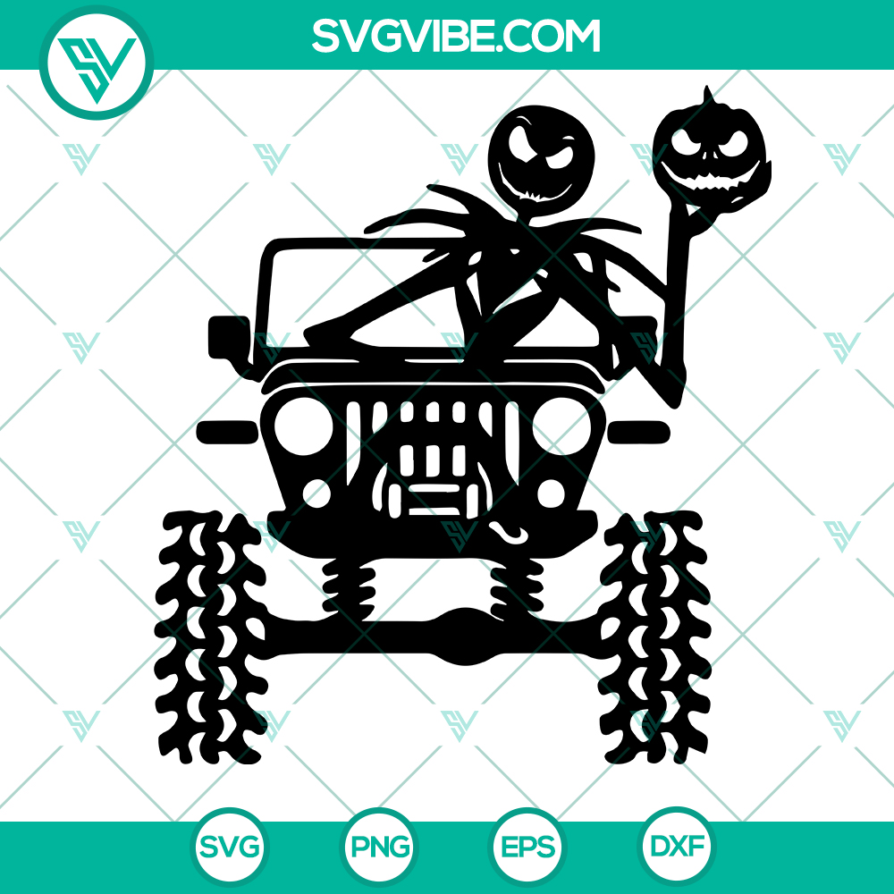 mockup-995481876.jpg Jack Skeleton on Car Jeep Svg - Halloween Pumpkin Design, Halloween themed digital graphic suitable for cutting machines and crafting projects.