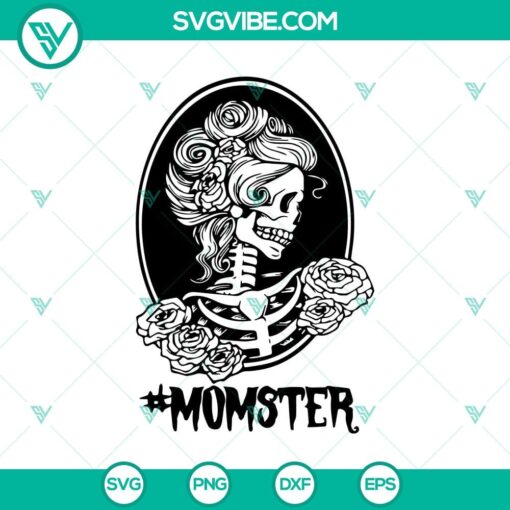 momster svg floral skull svg mom skull svg