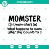 Momster What Happens Halloween SVG with Scary Oct 31 design, perfect for spooky crafts and décor.