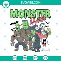Monster Mash SVG DXF EPS PNG Cut Files, Halloween SVG File, Halloween Cricut &amp; Silhouette Designs