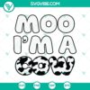 Moo I'm A Cow Halloween SVG with Scary Oct 31 design, perfect for holiday crafting projects.