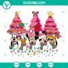 Pink Christmas SVG featuring mouse and friends in digital format including DXF, EPS, PNG files for crafting projects.