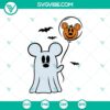 Mouse Ghost with Balloons Halloween SVG for Cricut and Silhouette - SVG DXF EPS PNG Cut Files, Halloween Design for Crafts.