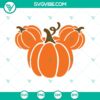 Mouse Head Pumpkins SVG featuring Mickey Head design for Halloween decoration.