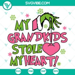 My Grandkids Stole My Heart SVG DXF EPS PNG Files