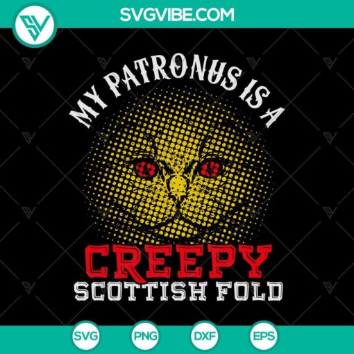 my patronus is a creepy scottish fold svg cat svg scary cat halloween svg