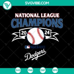 National League Champions 2024 Los Angeles Dodgers SVG, World Series 2024 SVG, Dodgers SVG