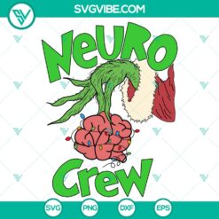 Neuro Crew Nurse SVG DXF EPS PNG Files - Medical themed digital design for healthcare professionals, perfect for crafting projects.