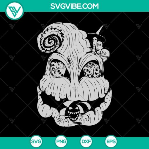 nightmare before christmas characters in oogie boogie face svg scary svg halloween svg