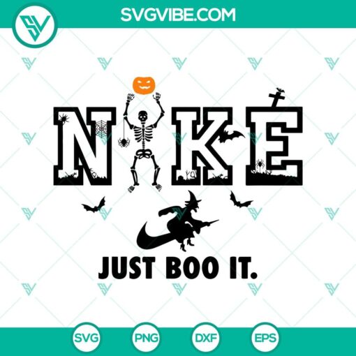 nike just boo it svg nike halloween svg skeleton halloween svg