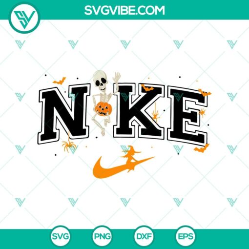 nike logo x skeleton halloween svg nike halloween svg happy halloween svg