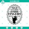 Zombie Fingers Brewed Rude SVG, No.6 Est.1900 design for Halloween, featuring scary and spooky elements. Perfect for a Halloween SVG project.