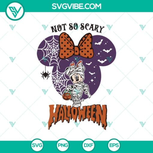 not to scary halloween svg minnie halloween svg disney halloween svg