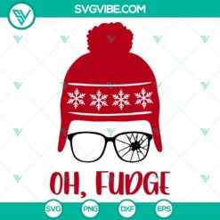 Oh, Fudge SVG, Merry Christmas SVG, Winter Hat SVG