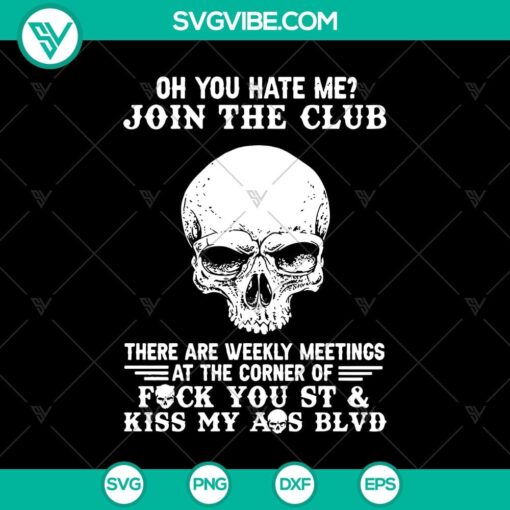 oh you hat me join the club svg skeleton svg halloween svg