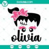 Olivia Halloween SVG with horror theme, featuring scary Halloween design elements. Perfect for spooky crafts.