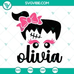 Olivia Halloween SVG with horror theme, featuring scary Halloween design elements. Perfect for spooky crafts.