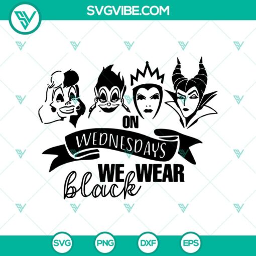 on wednesdays we wear black svg villains witch svg halloween svg