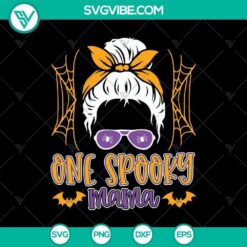 One Spooky Mama SVG design with Halloween theme, featuring Mama SVG for spooky occasions. Ideal for crafters and Halloween projects.