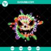 Orange TieDye Face Hippie Halloween SVG featuring a Scary Halloween design, ideal for Halloween themed projects.