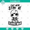 Jason Voorhees themed horror SVG design for Halloween featuring "Out Here Straight Killin' It" quote. Perfect for spooky projects.