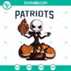 Patriots and Rugby Jack Skellington designs in Halloween-themed SVG format for digital use.