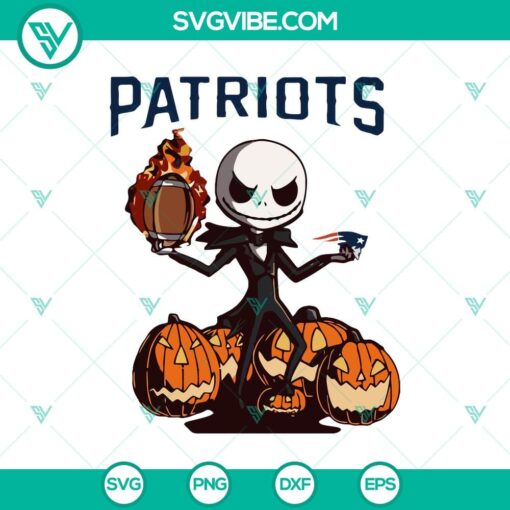 patriots jack skellington svg jack skellington pumpkin svg rugby jack svg halloween svg