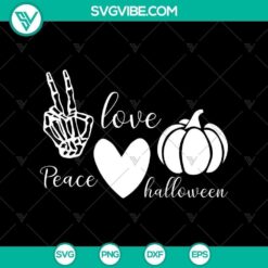 Peace Love Halloween SVG, Halloween SVG, Horror SVG, Halloween Scary SVG