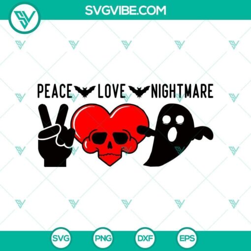 peace love nightmare svg halloween svg horror svg halloween scary svg