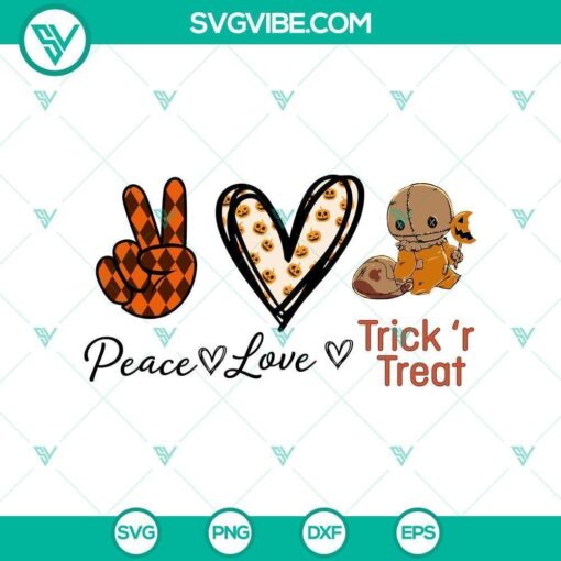 peace love trick or treat svg horror svg halloween svg halloween scary svg