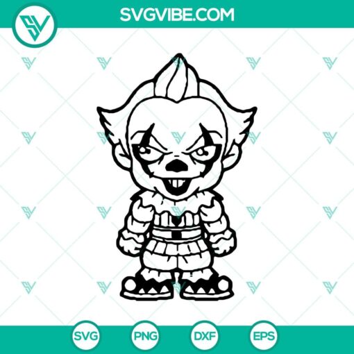 pennywise chibi characters svg horror characters svg halloween svg