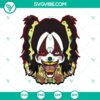 Pennywise dog horror Halloween SVG for digital design projects.