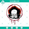 Pennywise Face Lake SVG design, IT Halloween SVG with Horror Characters for crafting projects.