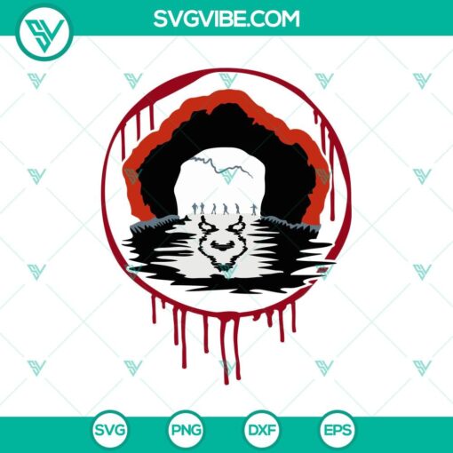 pennywise face lake svg it halloween svg horror characters svg