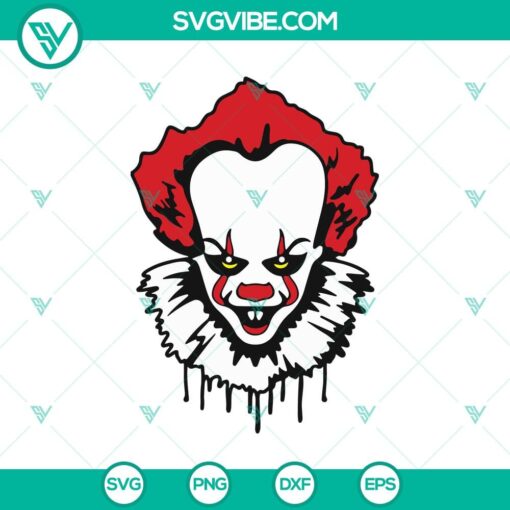 pennywise face svg horror characters svg it movies svg