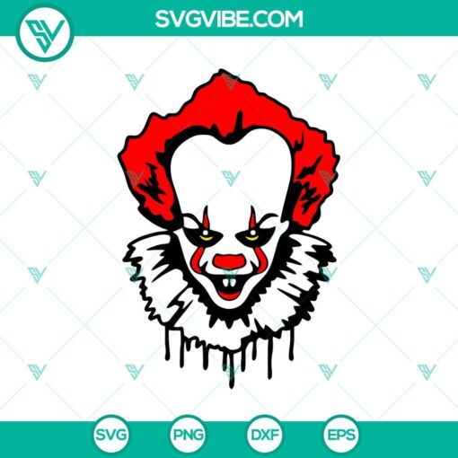 pennywise horror face svg horror characters svg halloween svg