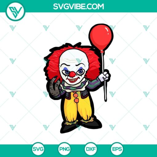 pennywise horror svg horror characters svg pennywise chibi svg halloween svg