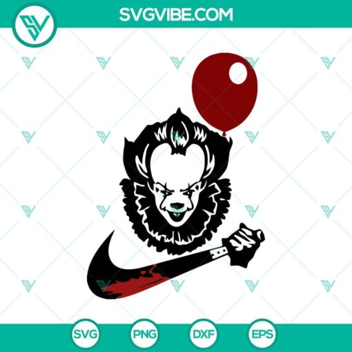 pennywise nike knife svg nike brand svg halloween svg