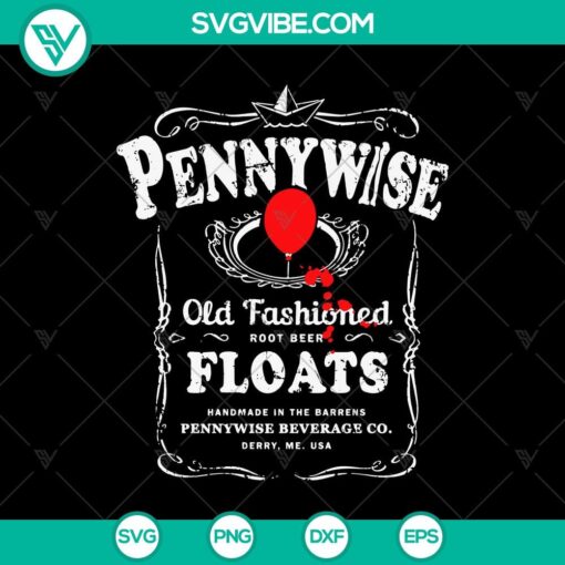 pennywise old fashioned root beer floats svg pennywise svg horror movie svg