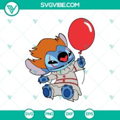 Halloween, Stitch SVG, SVG Files, Pennywise Stitch SVG, Halloween SVG, Stitch 7