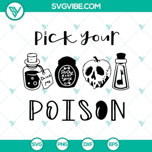 pick your poison svg halloween svg scary svg