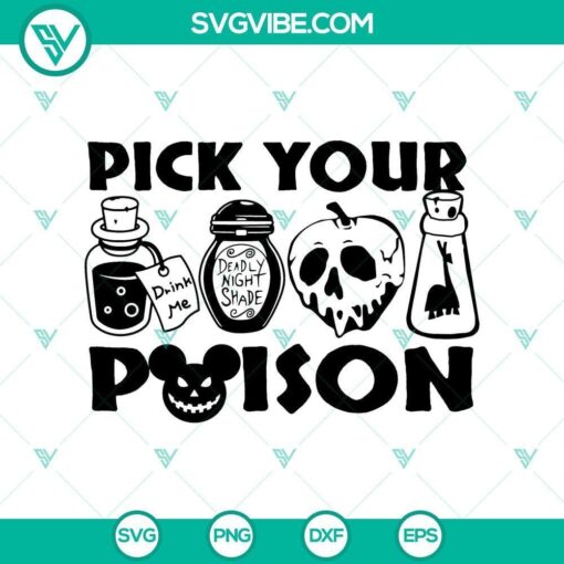 pick your poison svg horror svg scary svg halloween svg