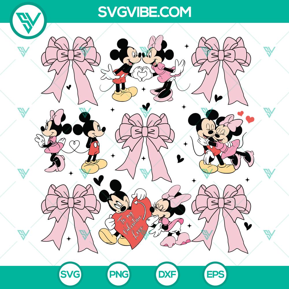 Pink Bow Coquette Mickey Minnie Valentine’s Day | Disney Love Cut Files Pink Bow Coquette Mickey Minnie Valentine’s Day | Disney Love Cut Files