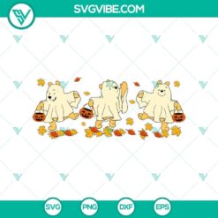 Pooh Ghost Retro Halloween SVG DXF EPS PNG Cut Files, Halloween SVG File, Halloween Cricut &amp; Silhouette Designs
