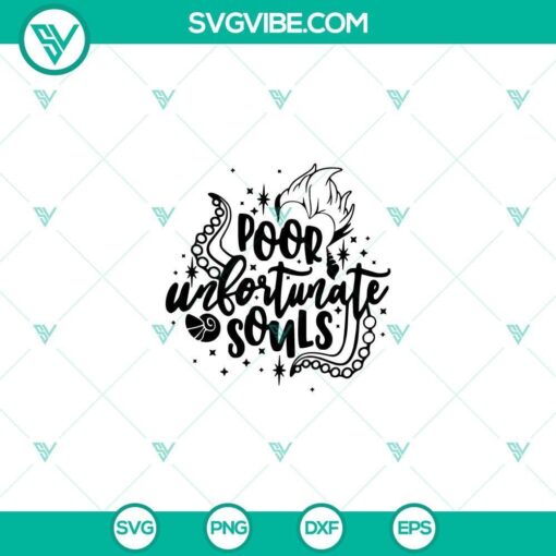 poor unfortunate souls svg disney bad witches svg halloween svg