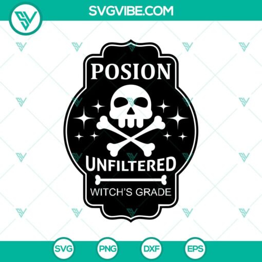 posion unfiltered witch8217s grade svg skull logo svg dead halloween svg