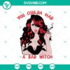 "Pretty You Coulda Had A Bad Witch Halloween SVG design, perfect for horror-themed projects. Scary and stylish Halloween SVG."