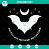 Spooky Halloween-themed Protect Our Nocturnal Pollinators SVG design, perfect for October 31 projects.