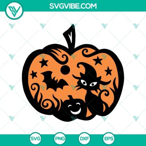 pumpkin black cat svg dxf eps png cut files