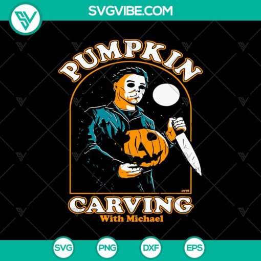 pumpkin carving with michael svg pumpkin halloween svg michael halloween svg